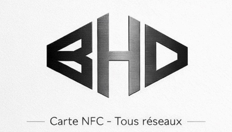 Carte NFC personnalisée, design prêt à l'emploi BlackHandd