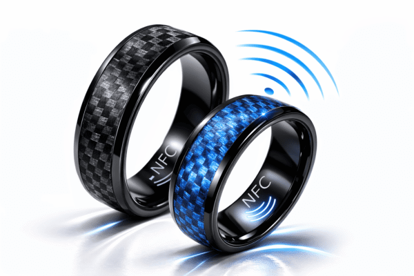 a_clean_product_studio_shot_on_a_white_background Bague simple NFC intelligente – partagez en un seul geste