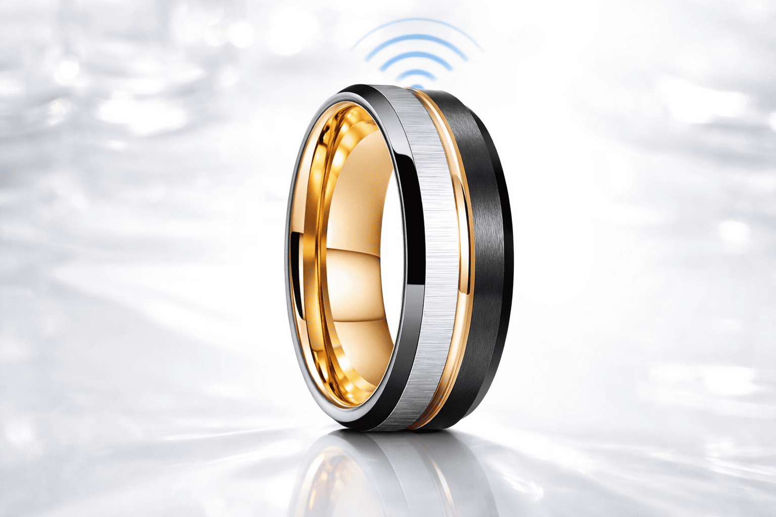 Bague NFC BlackHandd tri-tone